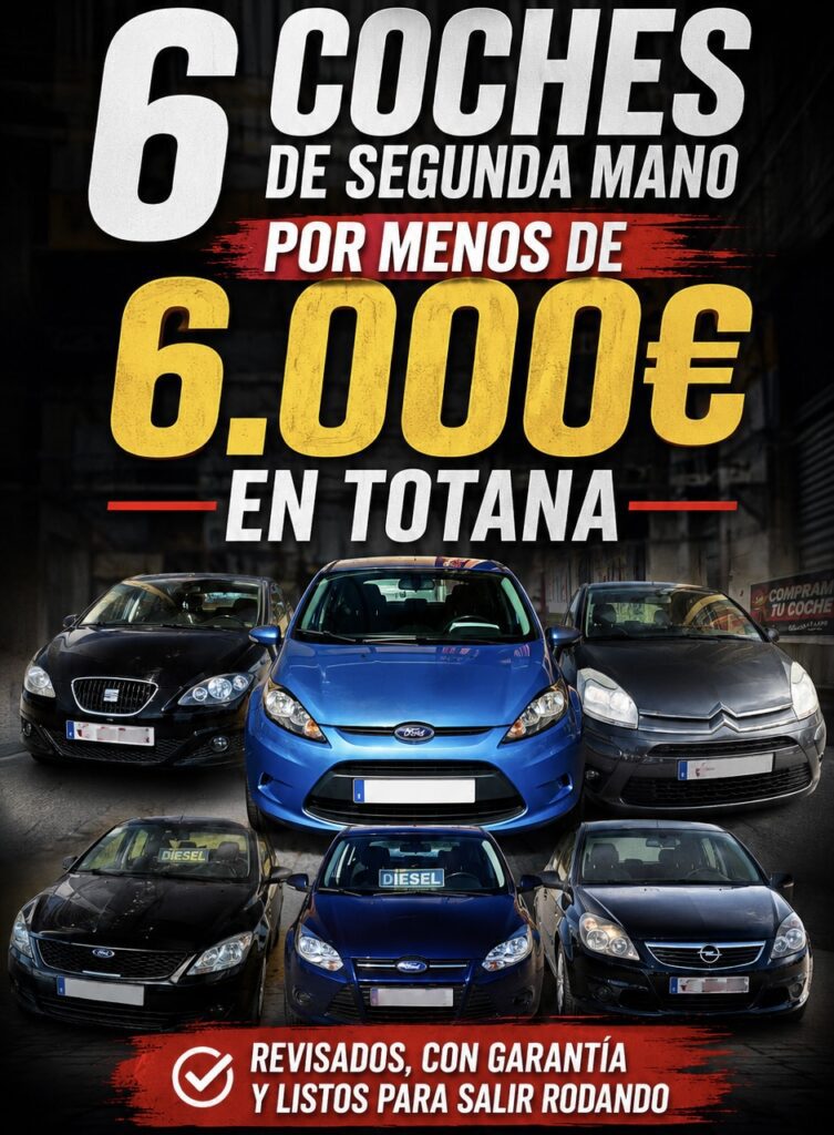 Coches de segunda mano por menos de 6000 euros en Totana – Compraventa Juan Jesús
