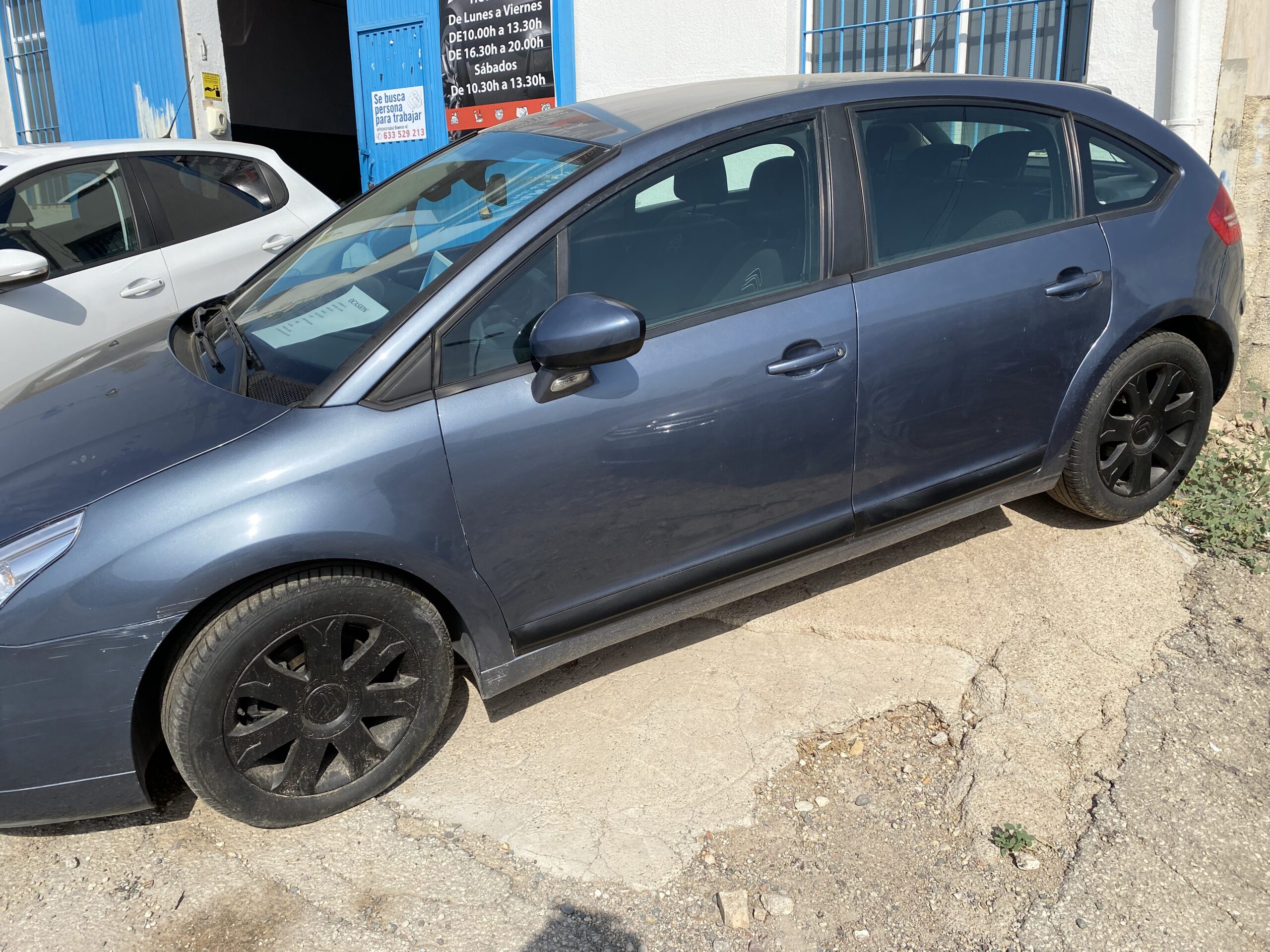 Citroën C4 1.6 HDi gris azulado 2010 segunda mano Totana – vista lateral izquierda
